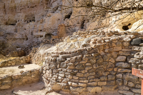 Pueblo walls at Montezuma Castle National Monument