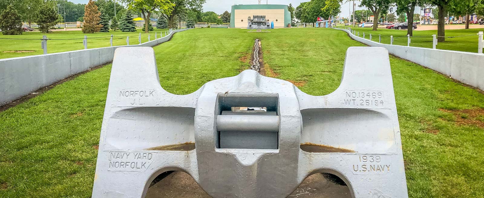 USS South Dakota Memorial Ship Outline