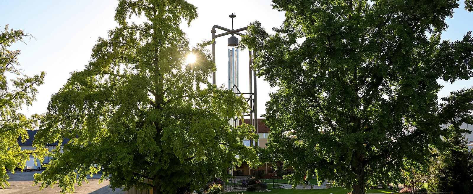 World's Largest Wind Chime surrounded by trees