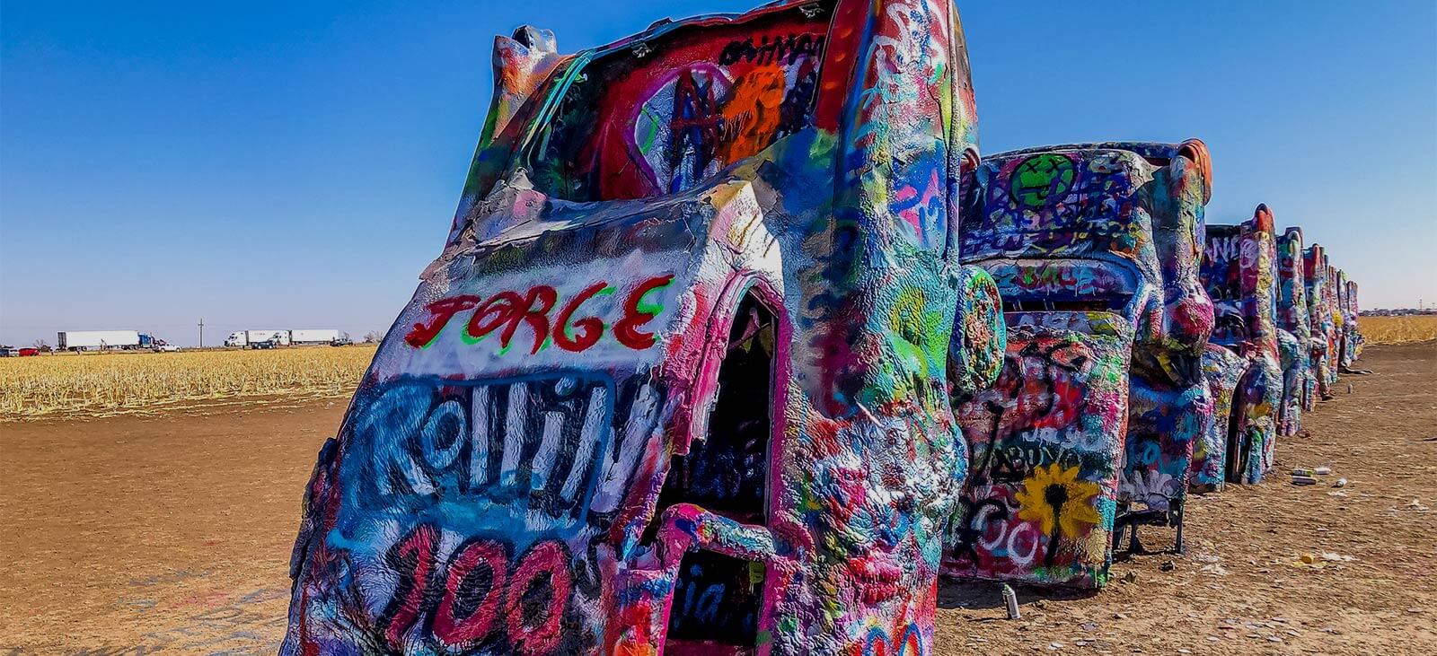 Cadillac Ranch, a famous Texas roadside attraction