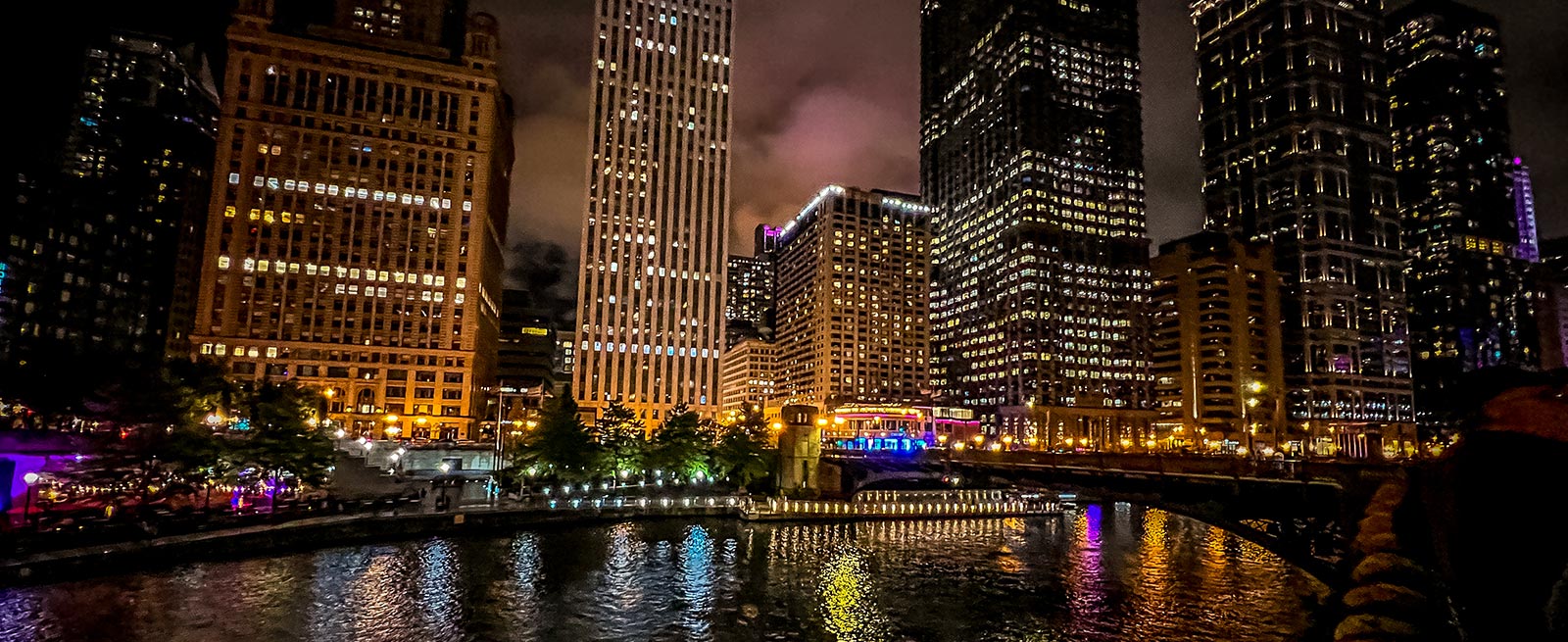 Fall Chicago Family Adventure - Downtown Chicago at night