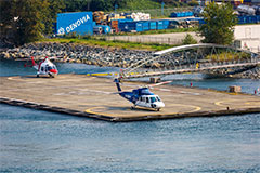 Helicopter in Downtown Vancouver