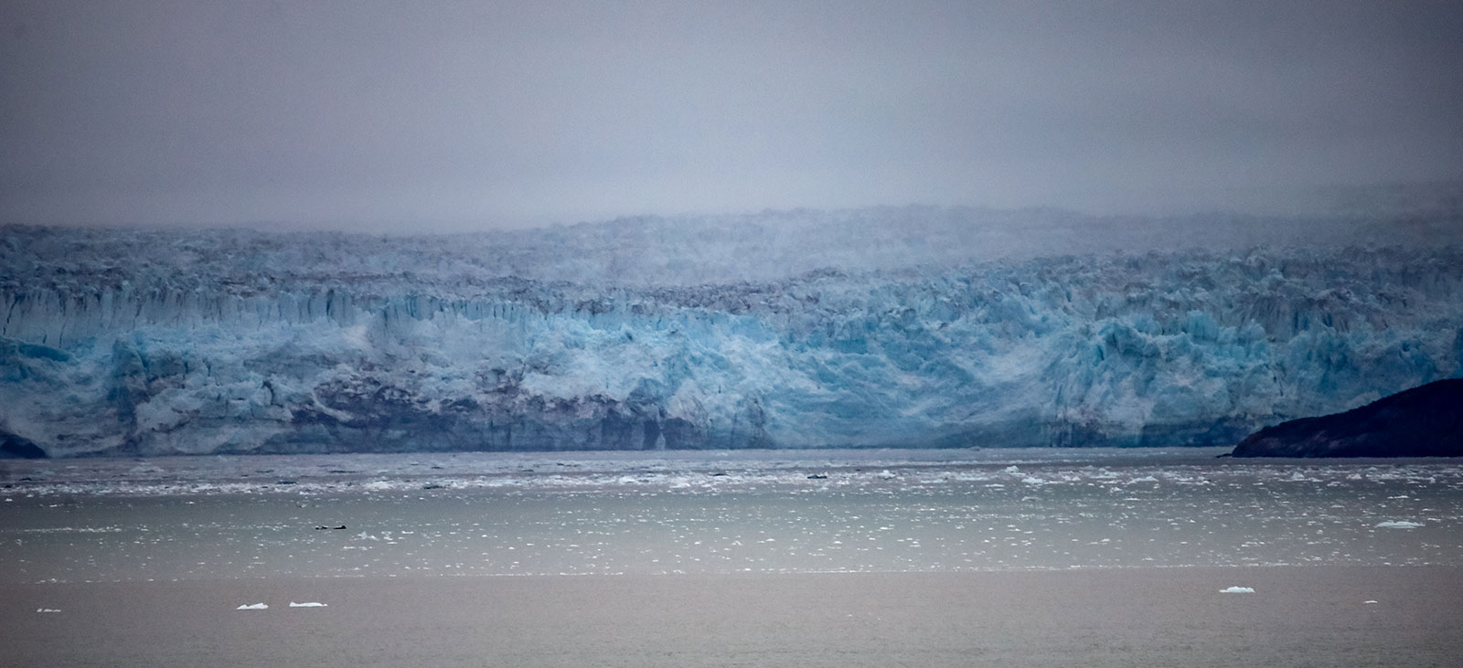 Hubbard Glacier cruise scenic view from the ship in Alaska